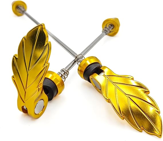 ONIPAX Leaf-Shaped Bike Quick Release Skewer Front & Rear Set for MTB, Road Bike