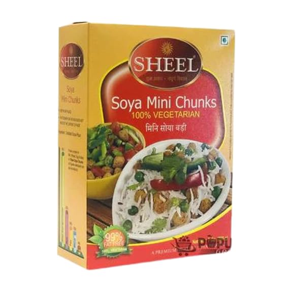 Sheel Soya Mini Chunks - 7 Oz. (200g) ~ All Natural | Vegan | Gluten Friendly | NON-GMO | Indian Origin | High in Protein