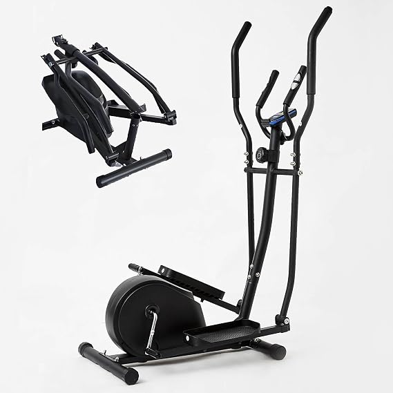 Cross Trainer, For Home Use, Foldable, Trainer Bike, 8 Level Load Adjustment, Silent, Cardio Exercise, Step Stand, Cross Trainer, Fitness Machine, Elliptical, Heart Rate Measurement, Silent