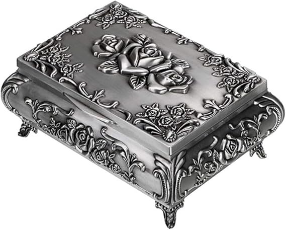 Vintage Metal Jewelry Box Trinket Jewelry Storage For Rings Earrings Jewerly Storage Box,Dl