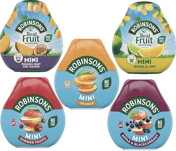 Robinsons Squash'd Mini Variety Pack, 5 Flavours, Black Nore Gifts