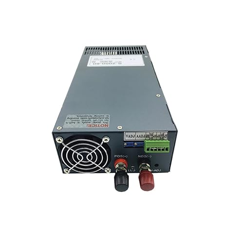 2000W Adjustable DC Switching Power Supply With/Without Display AC To DC 12V-300V Switch Transformer High Stability(Without display,0-13.8V 0-135A)