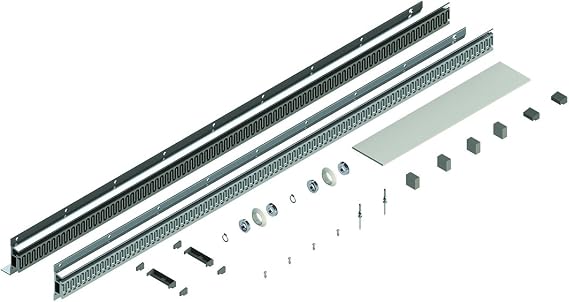 Lippert in-Wall Replacement Dual Rack Repair Kit for RV Slide-Out Systems with Hook Racks, V-Rollers, Retainers, Rivets, Rack Shoes, Wear Pads, Plugs, Sealing Foam, Fixed Side, Black - 366209