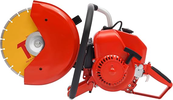 78.5CC 2 Stroke Gas Powered Concrete Cutter with 12" Cutting Blade, Cut-Include Diamond Saw Blade, Circular Saw for Concrete