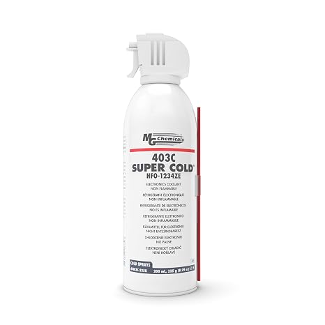 MG Chemicals 403C Super Cold Spray, HFO-1234ZE, 235 gram Aerosol, 8 oz Aerosol