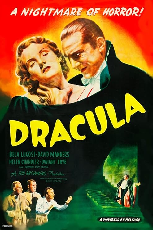 Dracula Movie Poster 1931 Bela Lugosi Nightmare Of Horror Classic Vintage Movie Posters Monster Scary Halloween Cool Wall Art Print Poster 12x18