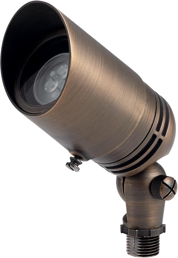 Kichler MR-16 Low Voltage Landscape Spotlight Light, Centennial Brass