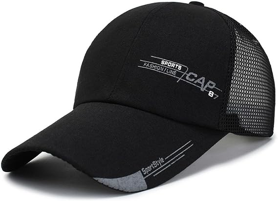 Mesh Baseball Cap Quick Dry Hat, Unisex Vent Baseball Cap Adjustable Sports Caps for Men Women