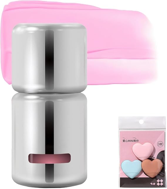 Aztk Jelly Color Liquid Blush Jc04, 3-In-1 Contour Beauty Wand Blushs for Cheeks, Waterproof Lightweight All-day Highlight with Mushroom Head Blusher, Gift Mini Powder Puff