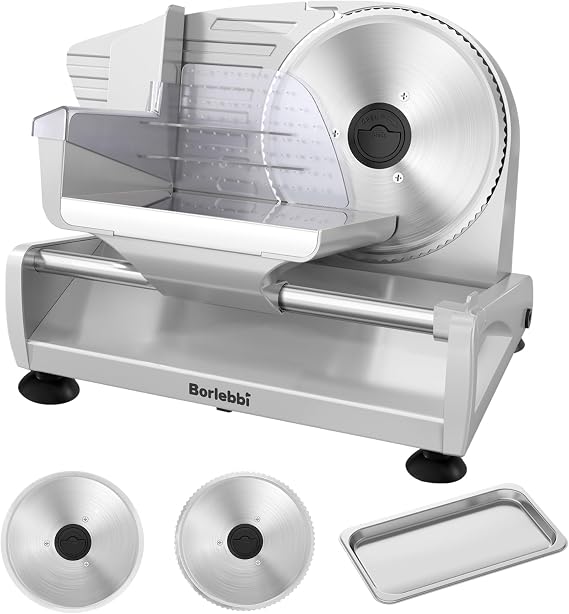 Meat Slicer Machine for Home, 200W Food Slicer with Two 7.5" Blades
