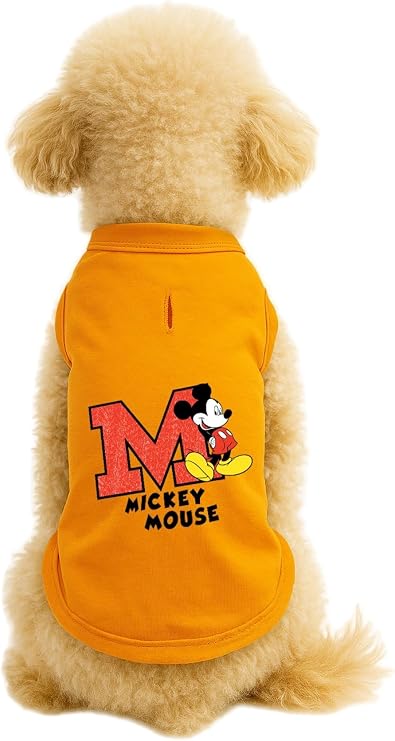 Kedi ve Köpek Kıyafeti & Elbisesi Turuncu Mickey Mouse Atlet S