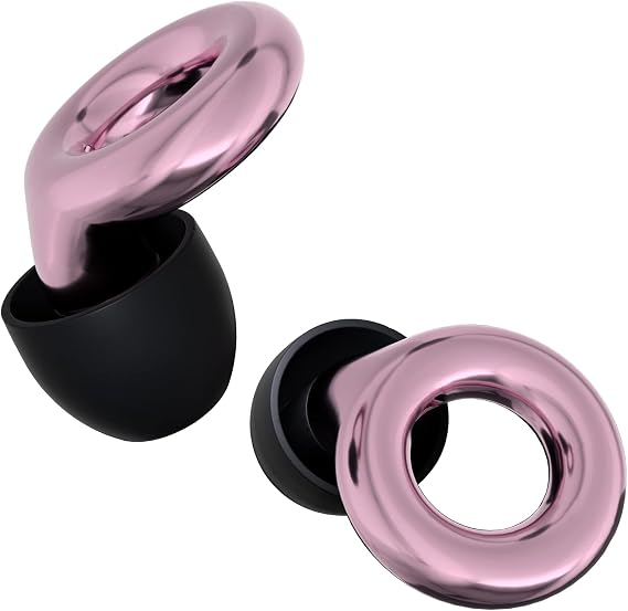 Loop Experience Ear Plugs for Concerts High Fidelity Hearing Protection for Noise Reduction, Motorcycles, Work & Noise Sensitivity 8 Ear Tips in XS, S, M, L 18dB Noise Cancelling - Rosegold