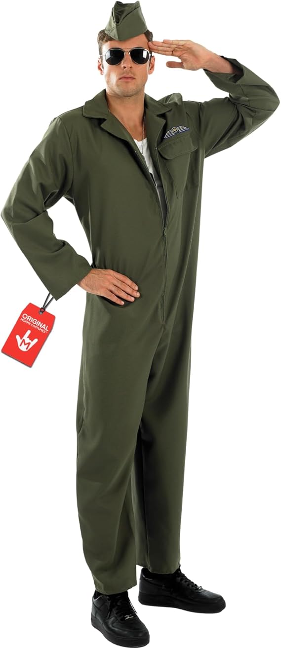fun shack, Flight Suit Costume Men, Halloween Costumes for Men