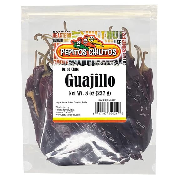 PEPITOS CHILITOS/Chile Guajillo 8 oz. Resealable Bag - Natural and Premium - Great For Mexican Recipes Like Salsa, Tamales, and Stews.