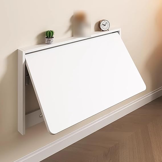 Fold Down Laundry Table, Wall Mounted Desk, Drop-Leaf Table For Kitchen, Laundry Room, Bathroom, Bedroom, Space Saving (Size: L80*W40cm)