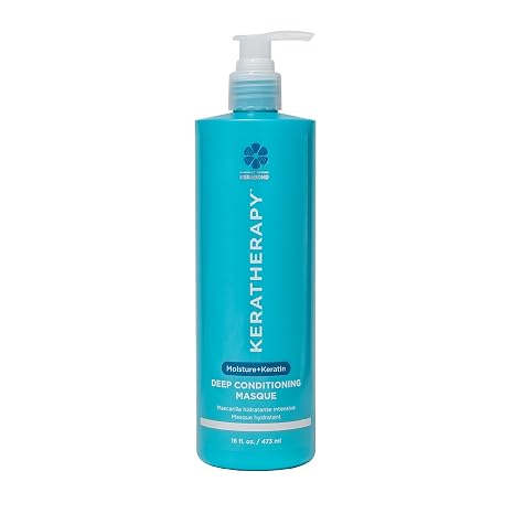 KERATHERAPY Keratin Infused Deep Conditioning Masque, 16.9 fl. oz., 500 ml - Moisturizing Hair Deep Conditioning Treatment with Kerabond, Jojoba Oil, Nettle Root Extract, Wheat Oil, Persian Walnut
