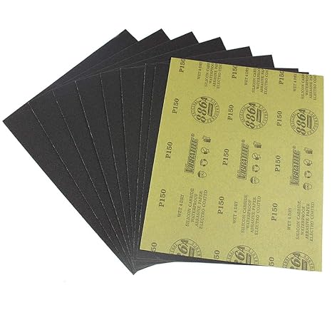 MAXAMN 800 Grit Sandpaper, 10Pcs 9 x 11 Wet Dry Sandpaper Sheets, for Wood