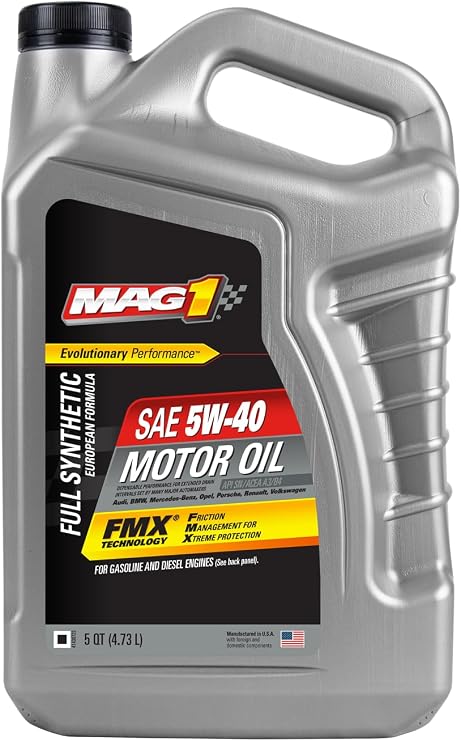 Mag 1 69891 Full Synthetic European 5W-40 A3/B4 Motor Oil - 5 Quarts