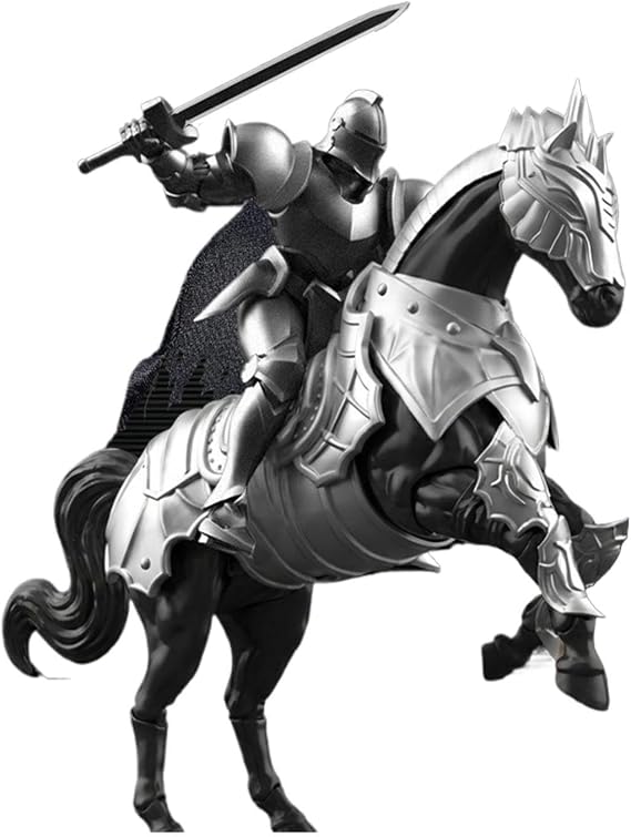 Knight Figurines Assembly Required Multi-Jointed Movable DIY | Collectible Action Figure for Living Room Study Room Office Bookshelf Desk Bedside Table