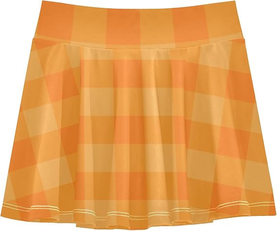 Skorts for Girls Athletic Skirt Tennis Shorts Skirts with Built-in Shorts and Pockets 3-4T Checkered Black and White