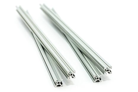 300x10x10mm Clear anodised (Pack of 4)