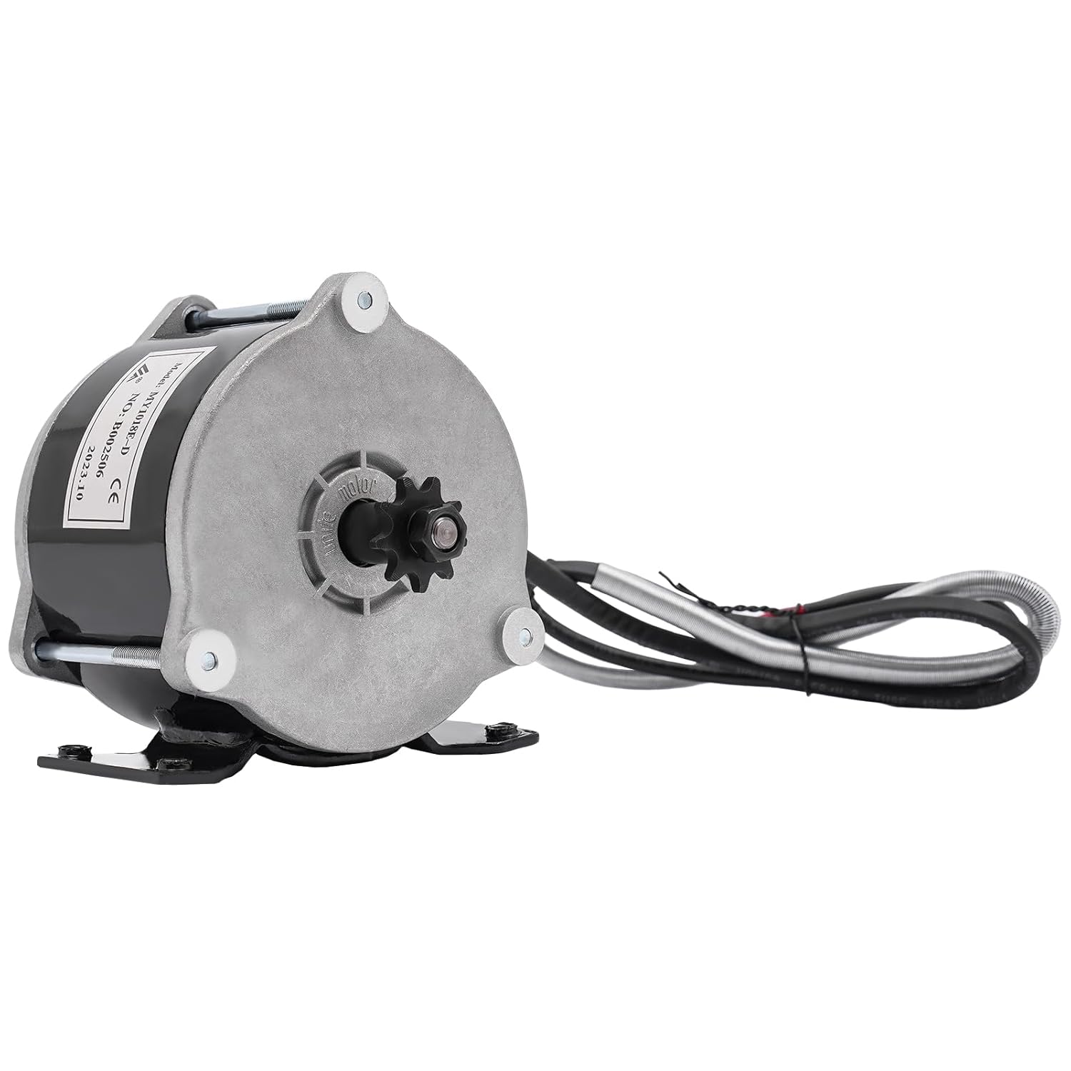 Brushed DC Motor 500W Electric Bicycle Brushed Motor Gear Electric Motorfor Electric Bike, Small Motorcycle, Electric Scooter, Small Mechanical Equipment, etc Rated Voltage: 24V