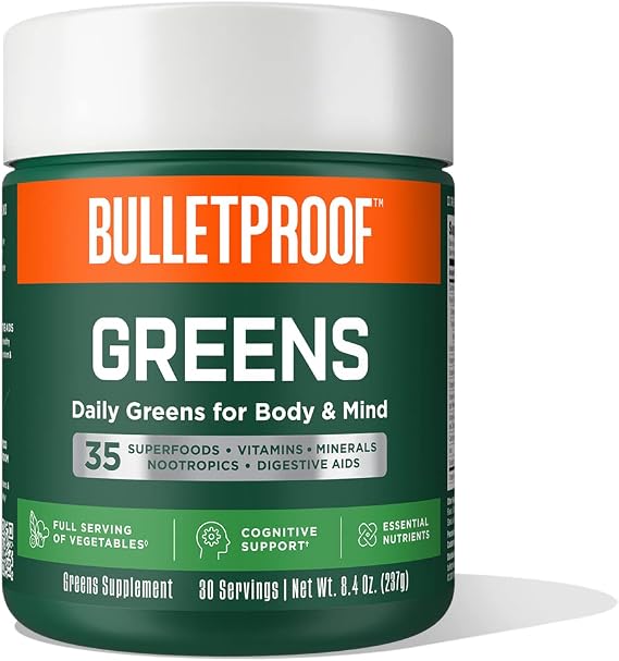 Bulletproof Greens, Daily Greens Powder with Superfoods, 8.4 Ounces