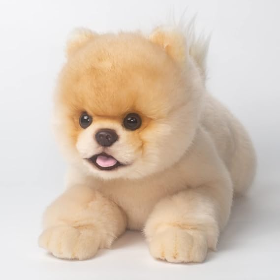 CU-MATE 16'' Pomeranian Plush Stuffed Animal Dog,Cute Soft Plush Toys Dog Puppy Gift for Girls Boys