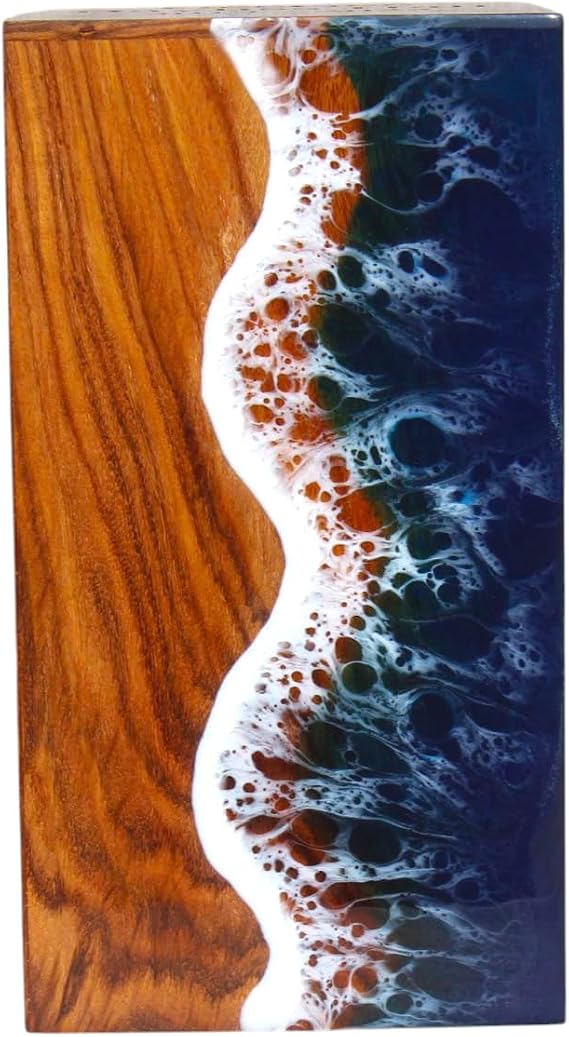 Sea shore urn for cremation ashes | Resin ocean urns for adult | wooden urns for ashes adult male | small decorative urn for male and female (small)