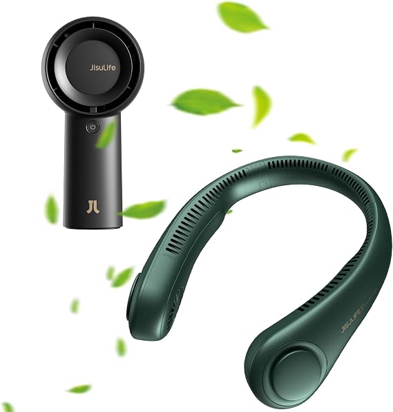 JISULIFE Handheld Turbo Fan, Nack Fan 4000 mAh