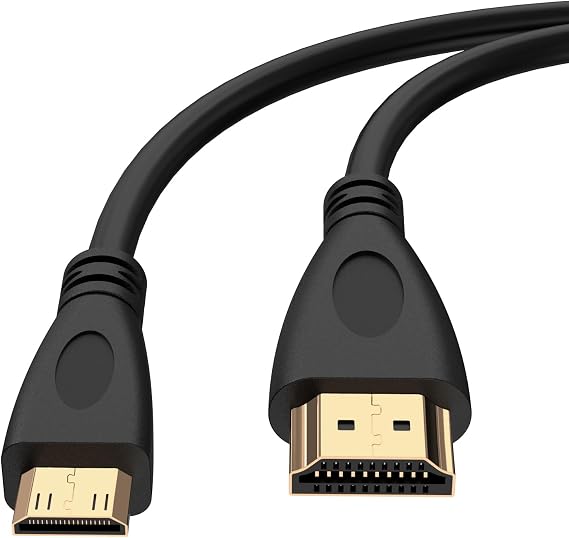 Alitutumao Mini HDMI to HDMI Cable, 4K 60Hz High Speed Camera to Computer TV Adapter Monitor Cord Compatible with Canon PowerShot ELPH EOS Rebel DSLR SL1 SL2 T1i T2i T3 T4i T5 T5i T6 T6i T7 T7i, 5FT