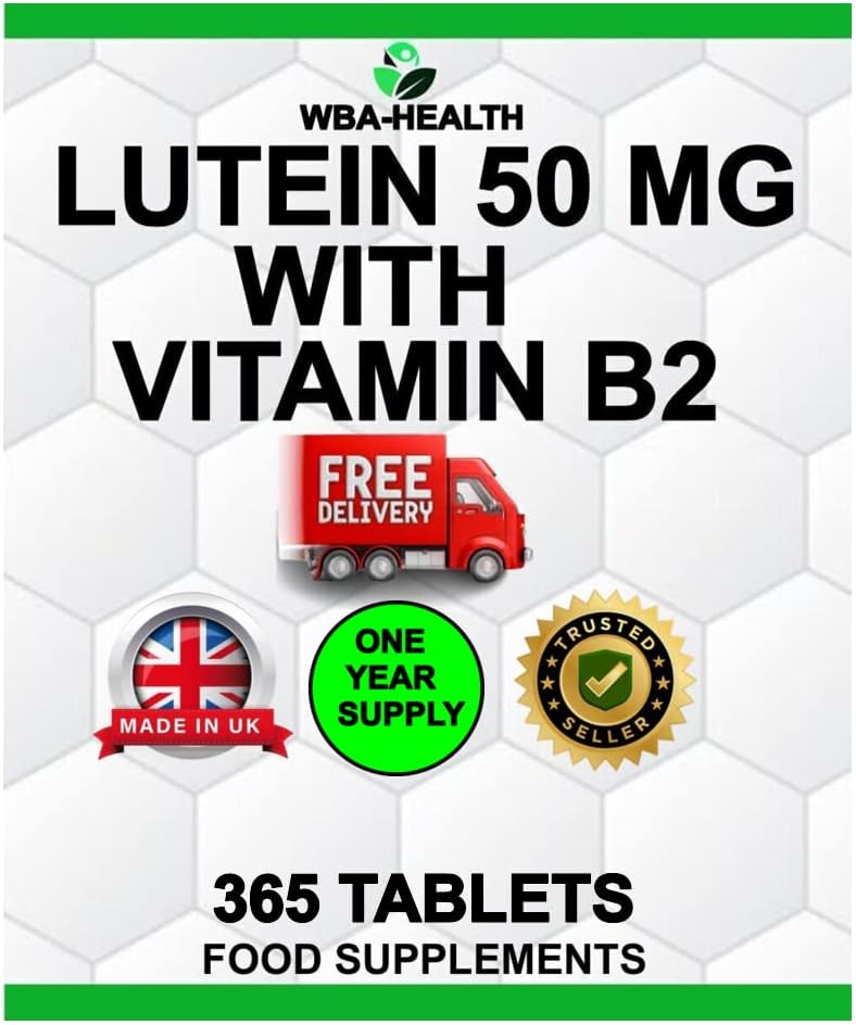 Lutein 50 MG & Vitamin B2 Vision Care Eye Health 365 Tablets WBA-Health