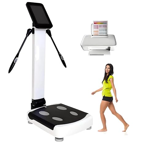 Commercial body composition meter, muscle mass in-body scale with printer, body digital scale, smart body health analyzer, BMI measurement tool, bioelectric impedance,