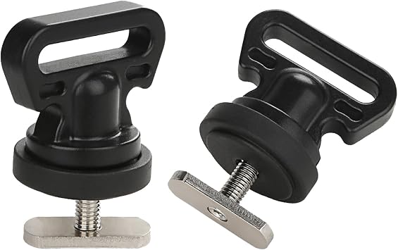 Tie Downs for Kayak Track Mount, Track Mount Vertical Tie Downs for Securing Cooler, Crate and Other Kayak Accessories to Track, 2 Pcs