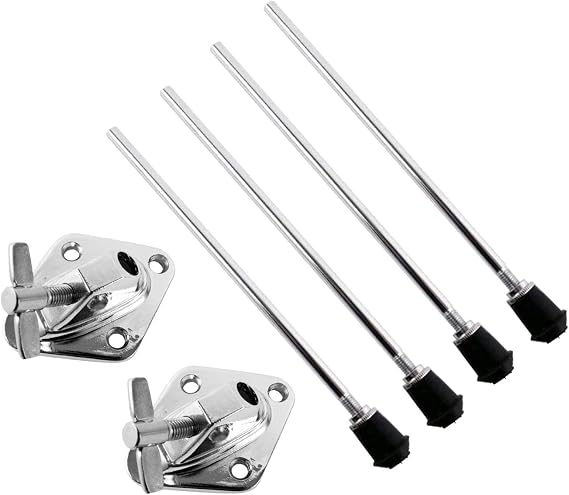 Bass Drum Legs Drum Stands Leg Professional Stable Anti Skid, Metal, Bass Drum Feet for Precussion Instrument Drum Replace, 2 Set