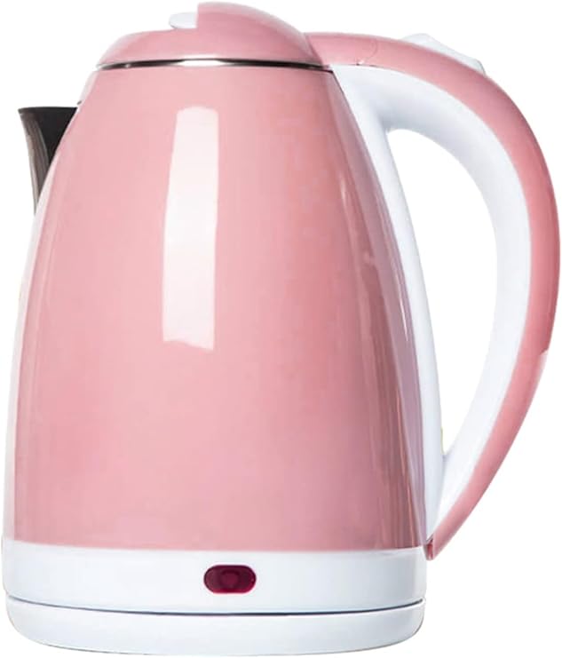 Electric Fast Boil Kettle, 304 Stainless Steel Rapid Boil Kettle, 2L, 1500W, Auto Shut - Off Protection,Pink