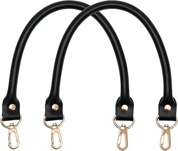 Semetall Black Purse Straps Replacement 2 Pack 40cm/15.7" Total Length