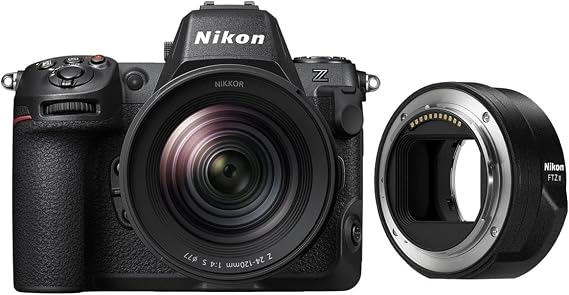 Nikon Z8 Mirrorless Camera with 24-120mm f/4 Lens and FTZ II Adapter Kit