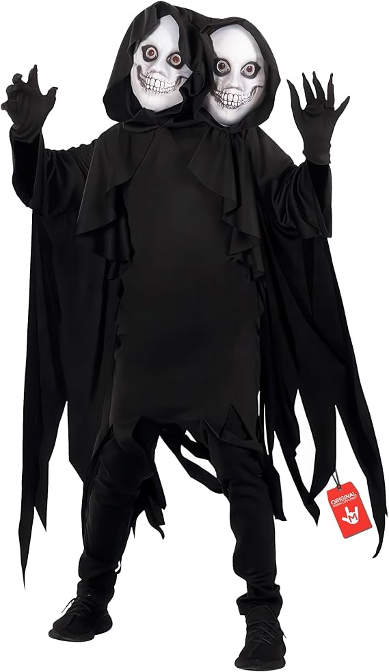 Morph Two Headed Grim Reaper Costume Kids, Halloween Costumes for Kids