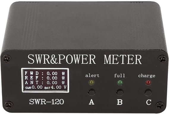 SWR & Power Meter, SWR-120 0.5120W Standing Meter Digital Display 1.850MHz FM AM CW SSB Modes Short Power Meter