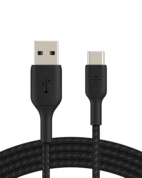 Belkin USB A to USB C 15W Braided Cable 6.6ft iPhone Charger Cord
