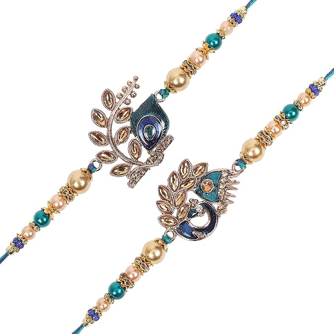Riddhika Ventures Brother Rakhi with Greeting Card | Rakhi Thread | Rakhi Gifts for Brother, Sister, Bhaiya, Bhabhi for Indian Rakhi Raksha Bandhan Festival (K2K3)