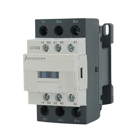 3 Pole AC Contactor 120V Coil 32 Amp Normally Open, 1 Pack
