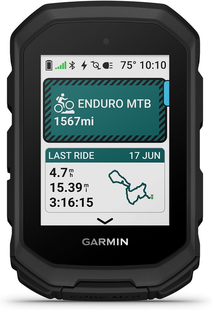 Garmin® Edge® MTB, Rugged GPS Bike Computer Preloaded with Full Color Trail Map and Advanced Performance Tracking for Mountain Bikers