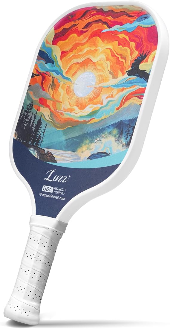LUZZ Pickleball Paddles, T700 Carbon Fiber Pickleball Paddle Sandblasted Surface with Honeycomb Core Pickle Ball Rackets for Beginners Increased Spin Strength & Control Stability