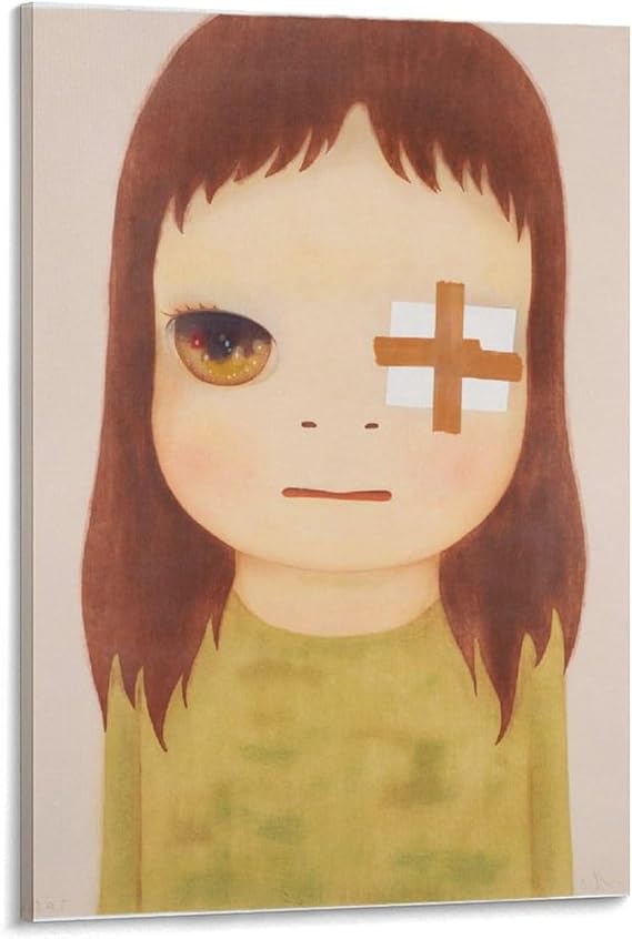Unique Pop Art Style Oil Painting Cute Character Takashi Murakami Posters Aesthetic Prints Eye Patch Poster Decorative Painting Canvas Wall Art Living Room Posters Bedroom Painting 24x36inch(60x90cm)