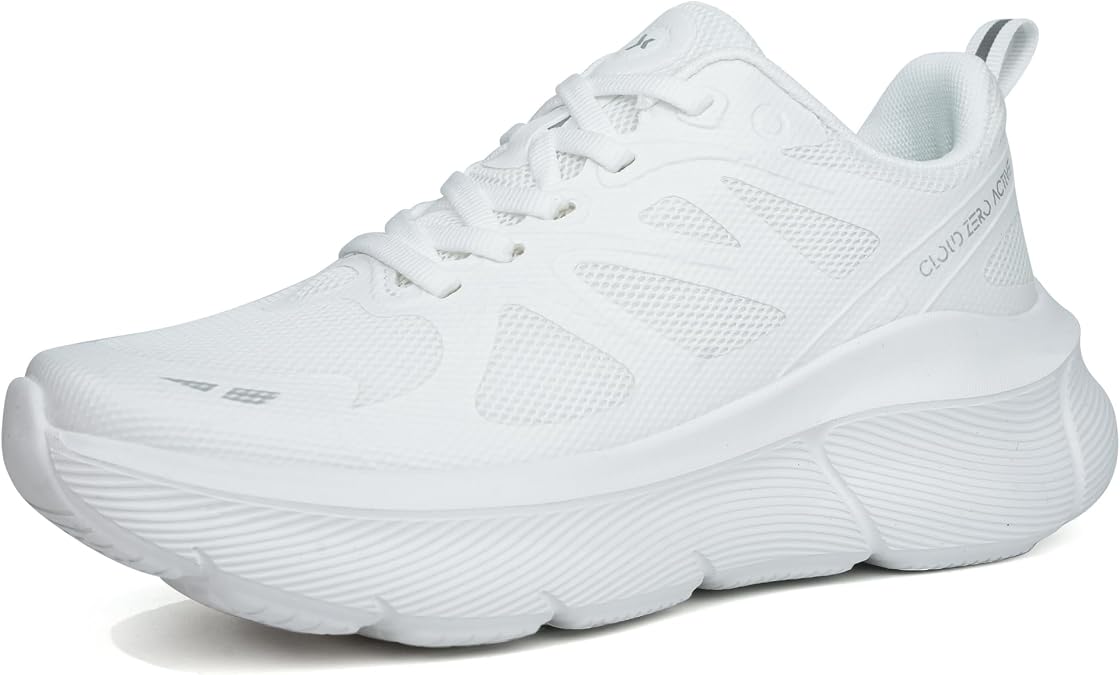 Hawkwell Women's Cloud Zero Active Nursing Shoes Breathable Cushion Walking Tennis Running Workout Shoes Non Slip Medical Work Sneakers