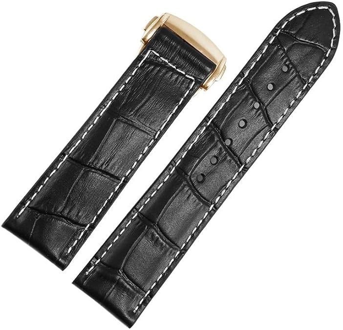 Leather Men's Watch Strap For Hamilton Khaki Jazzmaster Aviation watch Bracelet with Folding Buckle