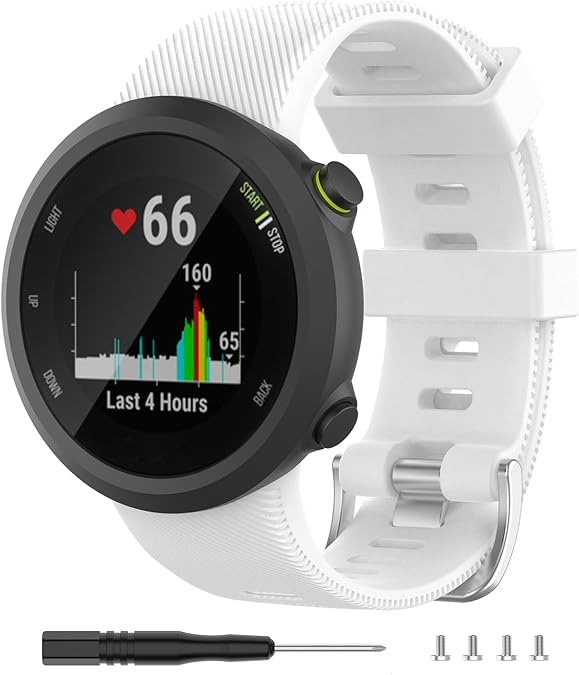 Compatible with Garmin Forerunner 45 Watch Band, Silicone Replacement Strap for Garmin Forerunner 45 Smartwatch.