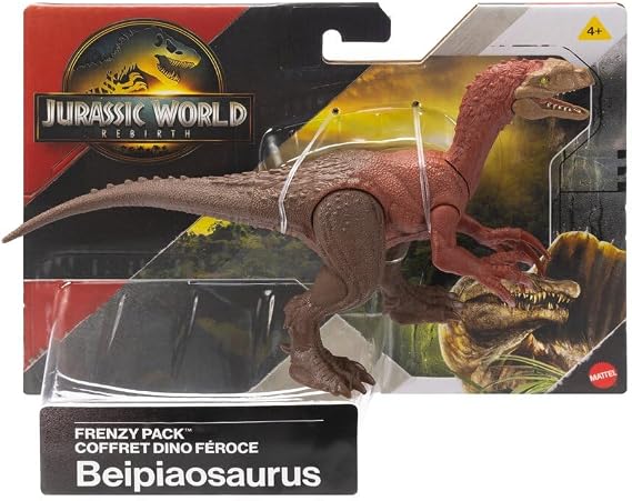 Jurassic World Frenzy Pack Beipiaosaurus Dinosaur Figure, Authentic Toy, Digital Play